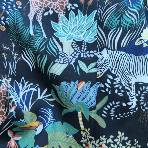 JESSIE LIU Pamela Satin Blazer with Contrast Print Lining in Mustard size S EUC - Picture 8 of 17